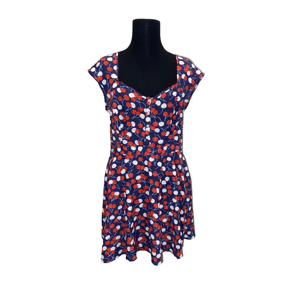 Marilyn Monroe Dress Cherry Novelty Print Retro Women's Size Large